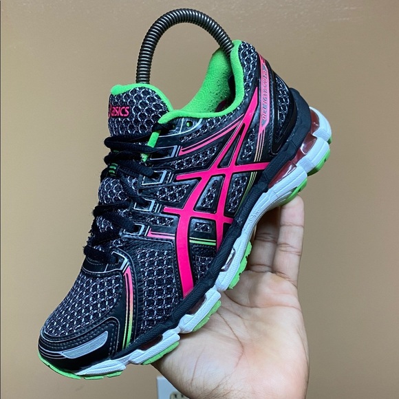 ASICS Gel-Kayano 19 Women’s Running Sneakers Black Grey Pink Green Size 6 T350N - Picture 10 of 16